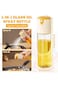 Excefore 2-in-1 Oil Spray Bottle, 9.6oz/285ml Glass Olive Oil Dispenser Bottle Oil Sprayer with Pou
