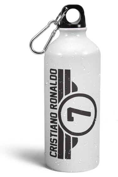 Prink Ronaldo Printed Water Bottles   Cristiano Ronaldo Sipper Bottles   Football Sipper Bottle   C