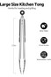 U-Taste Stainless Steel Kitchen Tongs: 30 cm Large Heat Resistant Cooking Tong with One Piece Sturd