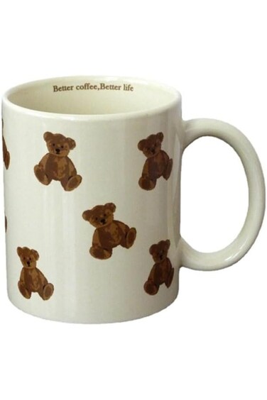 أكواب Tazweeq اللطيفة على شكل دب عتيق من السيراميك، كوب ماء، سعة 300 مل/10 أونصة، هدية مبتكرة ومضحكة للنساء