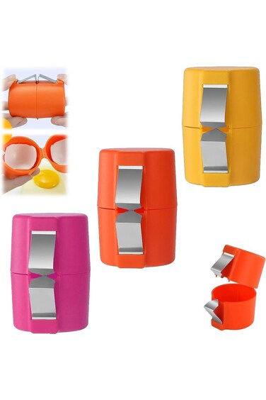 3 Pack Egg Cracker Tool, Egg Cracker Separator Tool, Handheld Egg Cutting Tool, Egg Shell Opener Ki