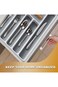 Arabest Silverware Drawer Organizer Tray,Kitchen Drawer Organizer, Premium 6 Slots Silverware Tray