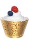 Azonee Cupcake Wrappers, 50 Pcs Pearl Lace Filigree Wedding Cupcake Wrapper Baking Cake Cups Wraps