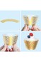 Azonee Cupcake Wrappers, 50 Pcs Pearl Lace Filigree Wedding Cupcake Wrapper Baking Cake Cups Wraps
