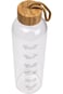 Cuisine Art Ross Motivation Borosilicate Glass Bottle 1000ml Glass Water Bottle with Time Marker, L