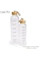 Cuisine Art Ross Motivation Borosilicate Glass Bottle 1000ml Glass Water Bottle with Time Marker, L