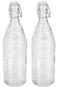 ECVV [2 Pack] Flip Top Glass Bottle [1 Liter / 33 fl. oz.] Swing Top Brewing Bottle with Stopper fo