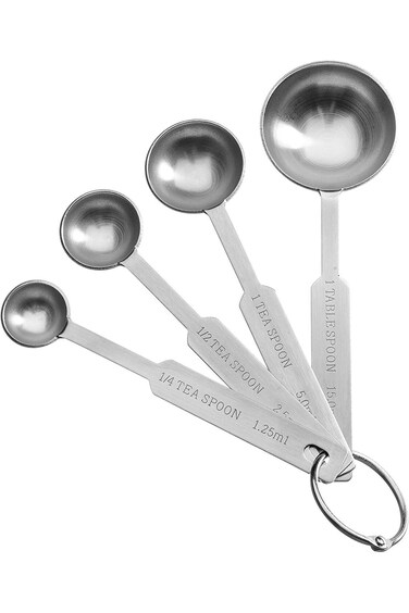MIBRU Stainless Steel Measuring Spoons Set of 4 Tablespoon and Teaspoon for Cooking and General Kit