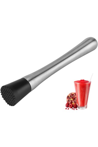 2pcs Cocktail Muddler Stainless Steel Bar Stick Mojito Masher Fruit Mixer Ideal Bartender Tool Barw