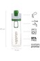 Aladdin Active Hydration Tracker Water Bottle 0.8L Green &ndash; One-Hand Push Button Leakproof Lid   Ref