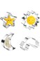 Moon and Star Cookie Cutters Shapes, 4Pcs Stainless Steel Biscuit Cutters Molds, Mini Cookies Cutte