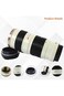 D LC Camera Lens Mug with, Stainless Steel Travel Thermos Camera Lens Coffee Tea Cup Mug Coffee Cup