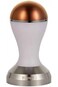 Professional Coffee Tamper, White Base with Copper Top (53 MM)