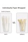 YelaJoy 100 Pcs Bamboo Coffee Stirrers Individually Wrapped - Coffee Stir Sticks 5.5 Inch, Stir Sti