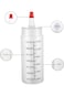 Goodern Condiment Squeeze Bottles, 4 PCS 120ml Durable Plastic Squirt Bottle With Red Tip Cap, Leak