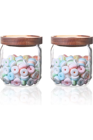 علب تخزين الطعام الزجاجية هاي فاين مع غطاء محكم الإغلاق، علب مطبخ، وعاء شفاف لحفظ حبوب القهوة.