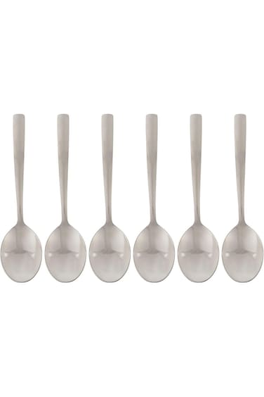 Royalford RF10067 6Pc Ss Tea Spoon - Mirror Polished  Ergonomic Handle   Stainless Steel Material