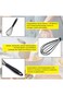 haierdidi Silicone Whisk, Kitchen Whisk, Food Grade Silicone Balloon Whisk, Egg Beater, Kitchen Ute