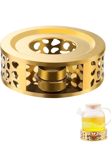 قاعدة تسخين من الفولاذ المقاوم للصدأ من LinJie، قاعدة تسخين وعاء القهوة، مناسبة لتسخين الماء