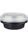 Hotpack Black Base Round Microwavable Container 16Oz with Lid 50 Pieces