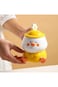 Yalucky Funny Yellow Duck Cup Cute Mug Ceramic Coffee Mug with Spoon Kawaii Milk Tea Mug with Lid 3