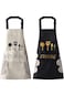 X spring Kitchen Apron, 2 Pack Aprons for Women with 2 Pockets, Adjustable Chef Apron with Hand Wip
