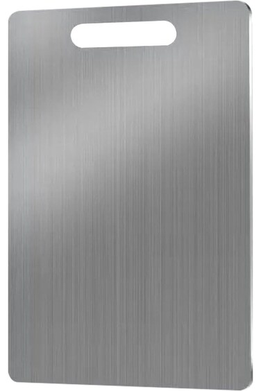 SOPTEC Kitchen Cutting Board - Double Sided Butcher Block, Baking Board Stainless Steel for Meat, V