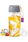 pyebe Sports Water Bottle, Plastic Fitness Cup w/Filter Scale, Leak-Proof, Juice Cup w/Portable Car