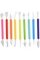 KASTWAVE 9 Pcs Icing Fondant Tools Set for Cake Decorating, Modelling Fondant Kit with 18 Different