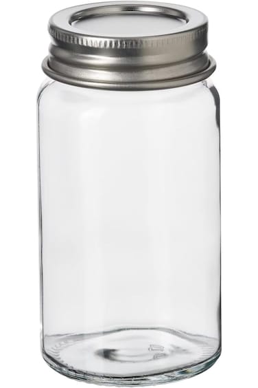 برطمان توابل زجاجي بغطاء من الفولاذ المقاوم للصدأ، 60 مل