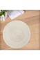 Noctiflorous Round Braided Placemats 15 Inch Round Table Mats Set of 6 for Dining Tables Natural Wo