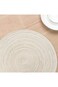Noctiflorous Round Braided Placemats 15 Inch Round Table Mats Set of 6 for Dining Tables Natural Wo