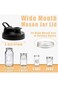 Mason Jar Lid, 2 Pack Mason Pour Spout Lid 86mm Regular Leak-proof Ball Canning Lids &amp; Reusable Fli