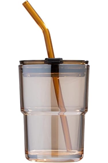 كوب ماء تازويك سعة 400 مل، كوب محكم الغلق مع شفاطة وغطاء للقهوة والشاي المثلج، ثي