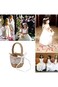 Small Wicker Basket with Handle - Flower Girl Baskets for Weddings Rattan Basket Wedding Gift Flowe