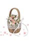 Small Wicker Basket with Handle - Flower Girl Baskets for Weddings Rattan Basket Wedding Gift Flowe