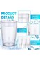 Plastic Drinking Glasses, 5 oz Clear Plastic Tumblers Stackable Frosted Plastic Cup Reusable Drinki