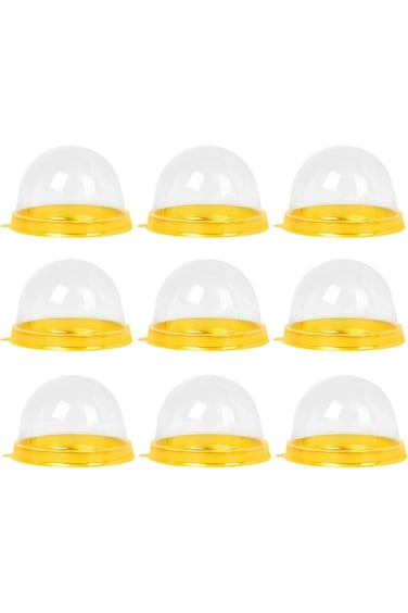 MAKINGTEC Friusate 50 Packs of Mini Cake Box, Clear Plastic Cookies Muffins Dome Box Mooncake Box w