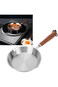 Luqeeg Stainless Steel Frying Pan, Mini Non Stick Fry Egg Pan, Compatible with Induction Stoves, Ga
