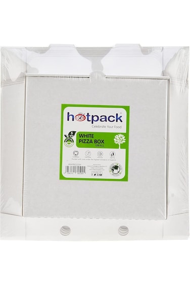 Hotpack Plain White Pizza Box 22X22cm - 5 Pieces