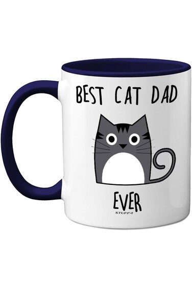 كوب "أفضل أب قطة على الإطلاق" من Stuff4، هدايا لمحبي القطط، هدايا لأب القطط، أكواب لطيفة للرجال، صور متحركة مضحكة للقطط