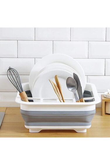 COMPACT EASY WASH EASY CLEAN PORTABLE FOLDABLE DISH DRAINER COLLAPSIBLE KITCHEN DISH DRAINING RACK