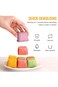 Jemey Large Ice Cube Tray, 6pcs Individual Ice Cream DIY Ice Pop Molds with Popsicle Sticks, Easy-R