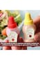 ALMEKAQUZ 4 Pcs Mini Sauce Bottle, 25ml Condiment Squeeze Bottles, Mini Ketchup Bottle With Sturdy