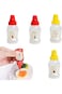 ALMEKAQUZ 4 Pcs Mini Sauce Bottle, 25ml Condiment Squeeze Bottles, Mini Ketchup Bottle With Sturdy