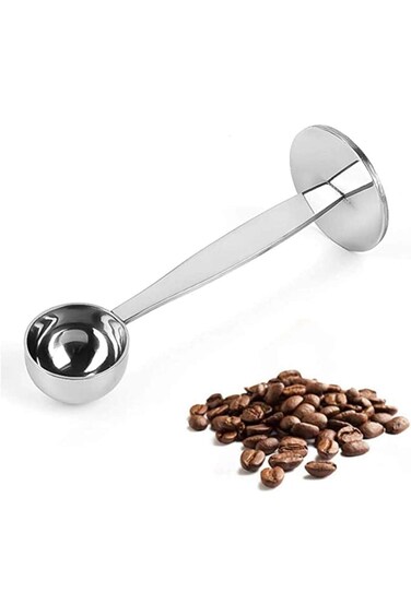 مكبس قهوة من الفولاذ المقاوم للصدأ، مكبس قهوة احترافي 2 في 1 مع ملعقة، قهوة