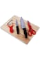 British Chef 5 Pcs Kitchen Essential Cutting Set with Wooden Cutting board Complete Set with Paring