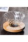 V60 Wood Base Funnel filtering distilled coffee-Glass wooden base