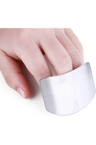 KEVAL Enterprise Steel Finger Guard Cut Cutting Protector 2.6 Inches Stainless Steel Finger Protect