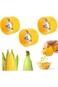 3-Pack Corn Peeler, Built-in Cup Grater,Corn Peeling Tool, Corn Cob Stripper (Yellow)